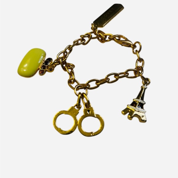 💛👑Set of 2 Charm Covet Sarah Jessica Parker Gold Tone Bracelets Limited Édition💛 - Picture 6 of 8